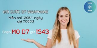 Gói D7 VinaPhone ưu đãi 1.2GB chỉ với 7.000Đ/ 1 ngày bạn đã biết!